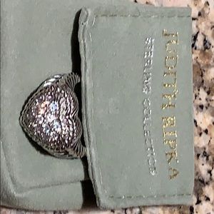 Judith Ripka classic sterling heart ring. Size 5